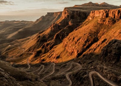 Afrique Drakensburg Mountains Sani Pass lever du soleil