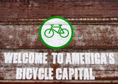 Amérique Panneau vélo