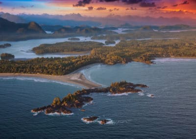 Canada île de Vancouver coucher de soleil