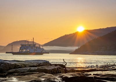 Canada Québec Tadoussac bateau coucher de soleil