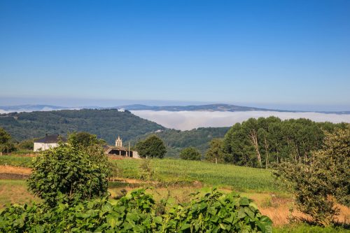 Espagne Galice Porto marin Paysage de Galice sur le chemin de Compostelle