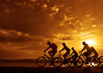 Portugal coucher de soleil vélo