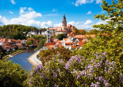 République Tchèque Krumlov ville fleurs