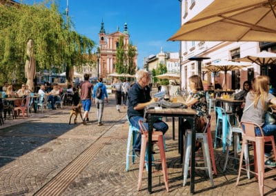 Slovénie Ljubjana bar restaurant centre ville