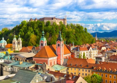 Slovénie Ljubjana centre vue de haut