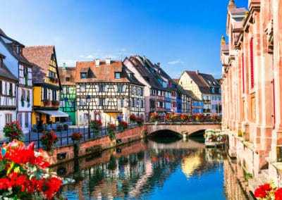France Alsace Colmar couleurs pont maisons traditionnelles