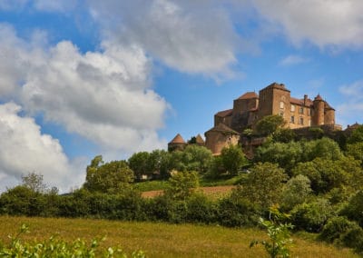 France Bourgogne château en hauteur