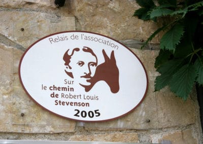 France Cevennes Panneau Sur le chemin de Robert Louis Stevenson association