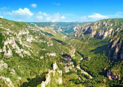 Paysage sur le chemin de Stevenson, les gorges du Tarn