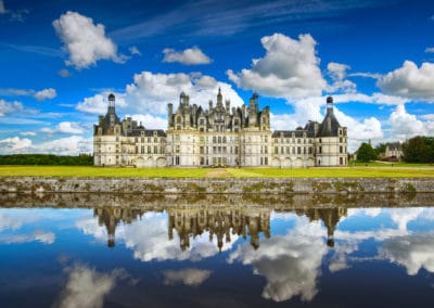 France Loire Château Chambord reflet sur l'eau