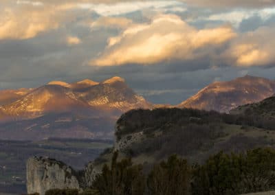 France Drôme soir montagnes