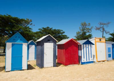 France île d'Oléron Saint-Denis place cabanes colorées