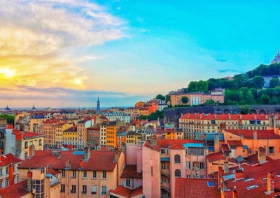 France Lyon ViaRhôna Coucher de soleil