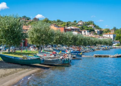 Italie Lac Bolsena bateaux