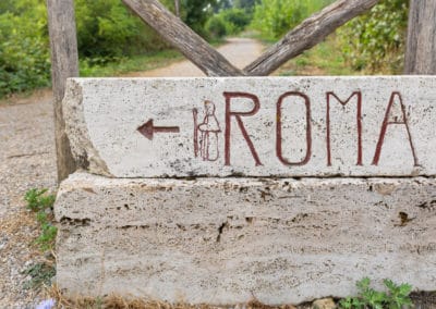 Italie Via Francigena indication Rome