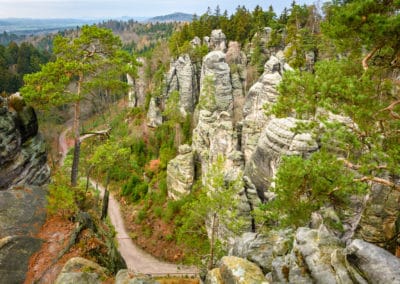 République Tchèque Paradis Bohême Paradise Prachov Rocks point de vue populaire