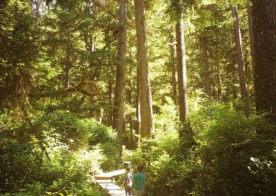 Canada Tofino balade en famille forêt