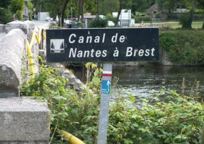 France Bretagne panneau Canal de Nantes à Brest