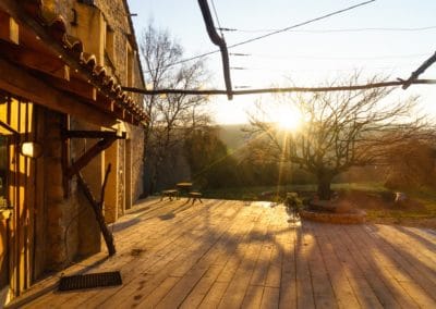 France Drôme Les Amanins terrasse soleil