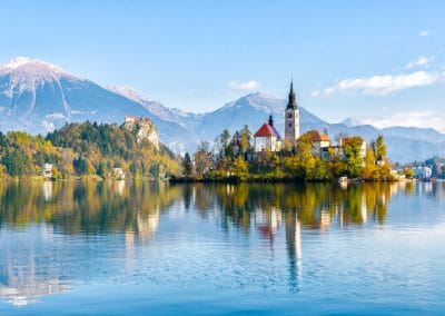 Lac et village de Bled, Slovenie
